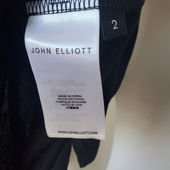 John Elliott Ribbed Knit Asymmetrical Dress Black Date Night LBD Minimalist M - Picture 12 of 13